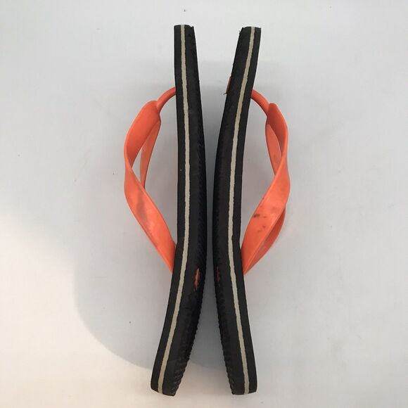 Baltimore Orioles Flip Flop Sandals MLB Team Bean Unisex Thongs Orange & Black - Picture 7 of 10